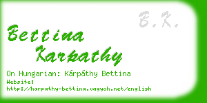 bettina karpathy business card